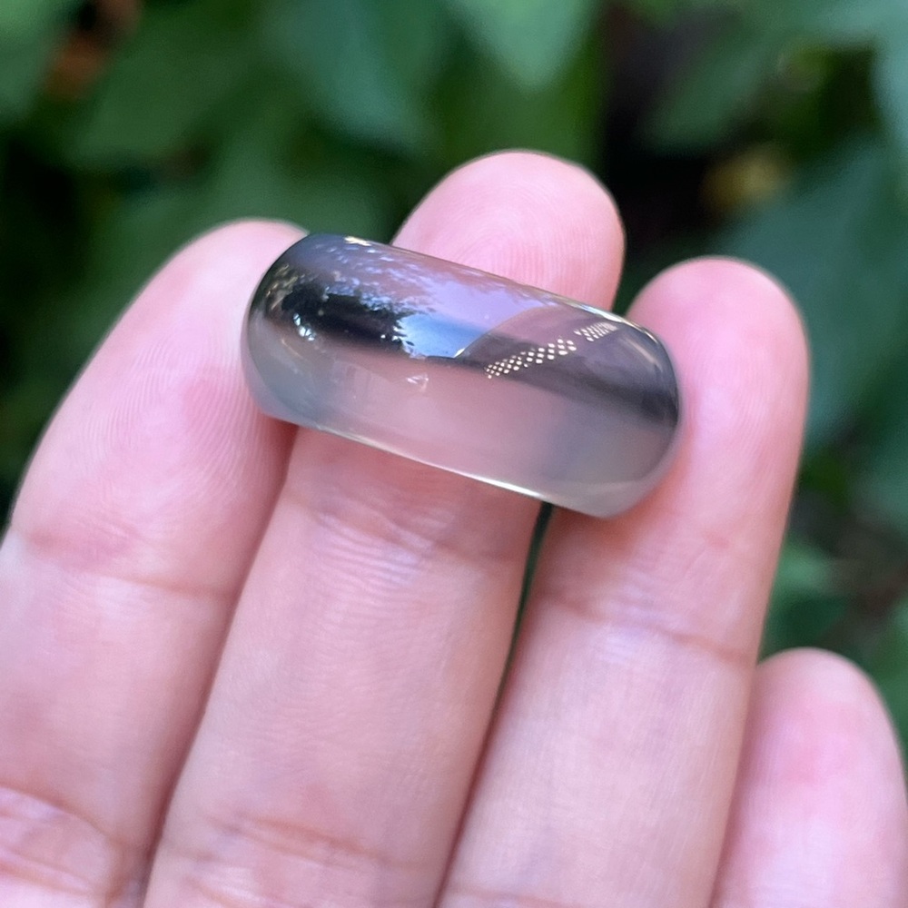 Size 9.5‎ translucent statement agate ring 1490 - Picture 3 of 9